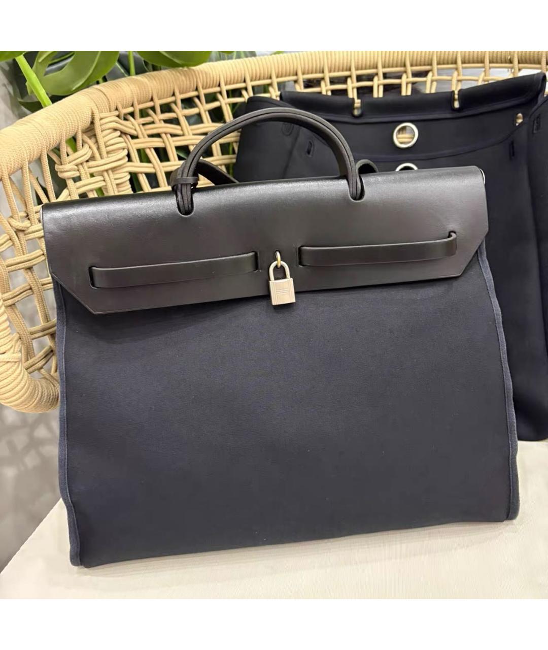 HERMES Черная сумка с короткими ручками, фото 7