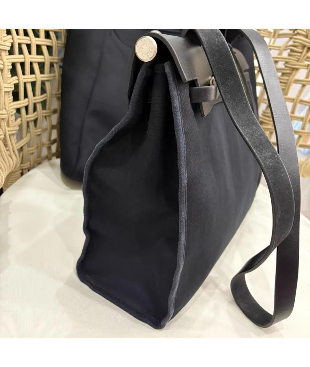 HERMES Черная сумка с короткими ручками, фото 5