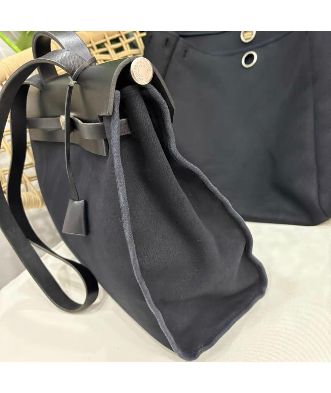 HERMES Черная сумка с короткими ручками, фото 6