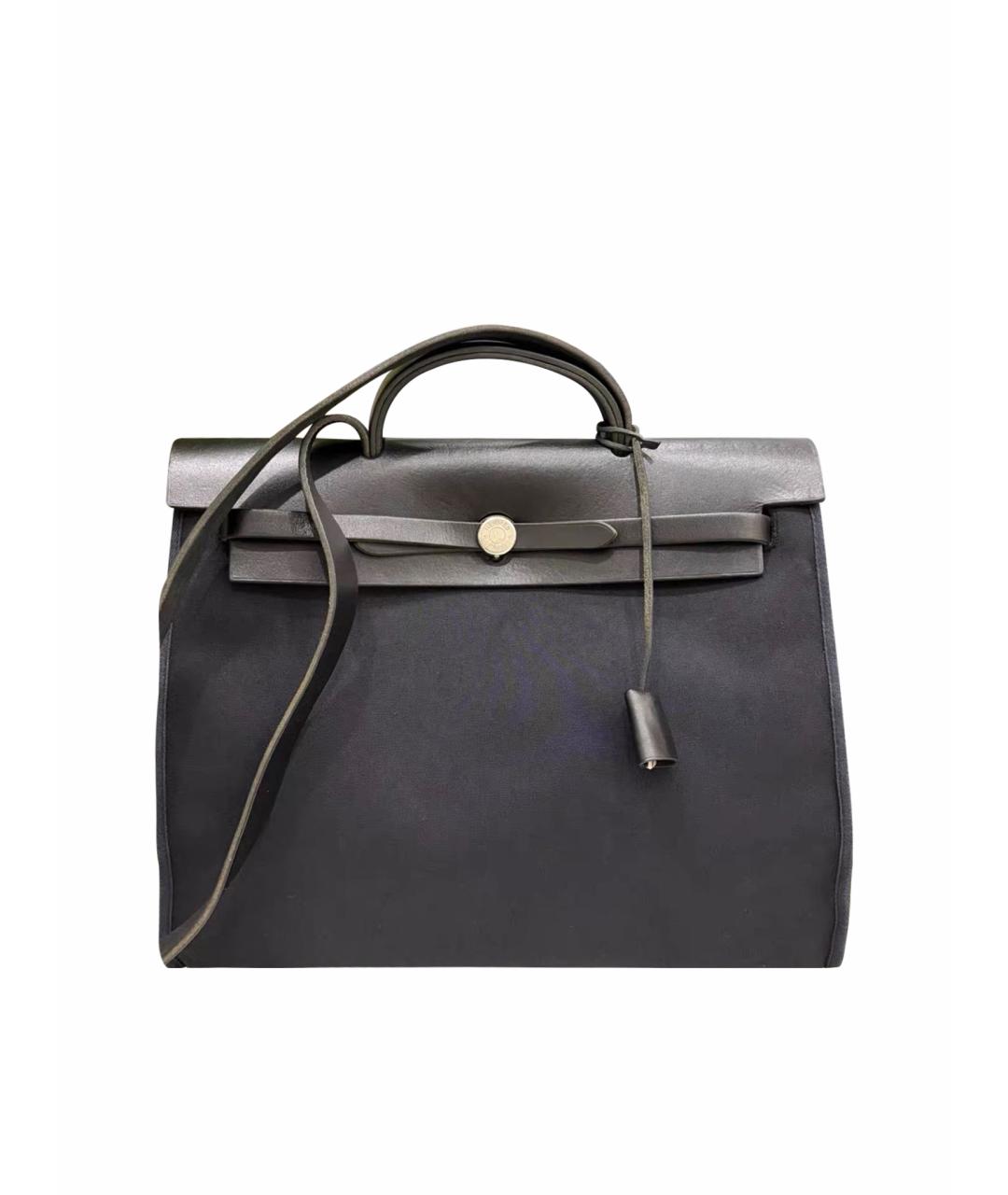 HERMES Черная сумка с короткими ручками, фото 1