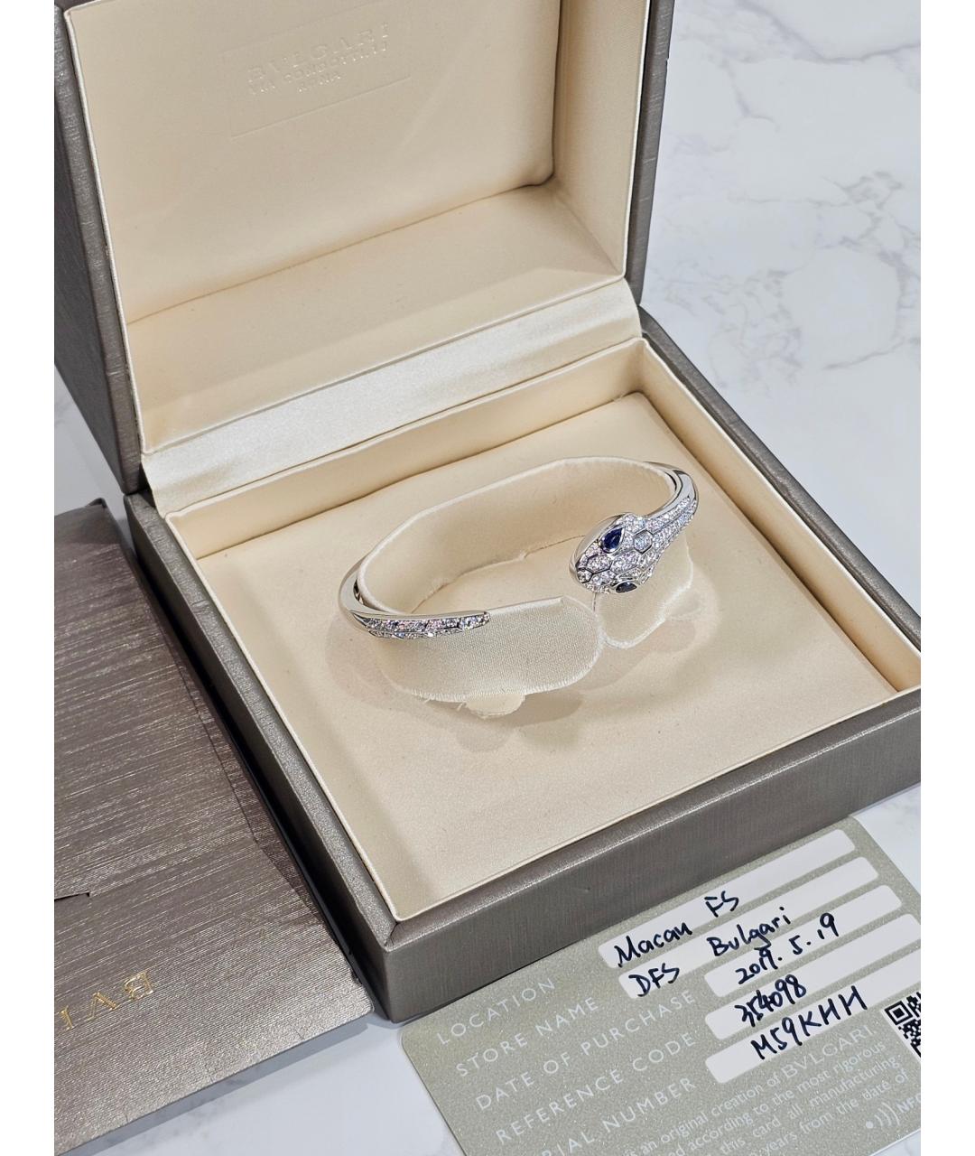 BVLGARI Серебрянный браслет из белого золота, фото 2