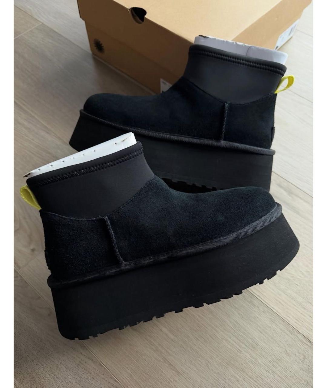 UGG AUSTRALIA Черные замшевые полусапоги, фото 2