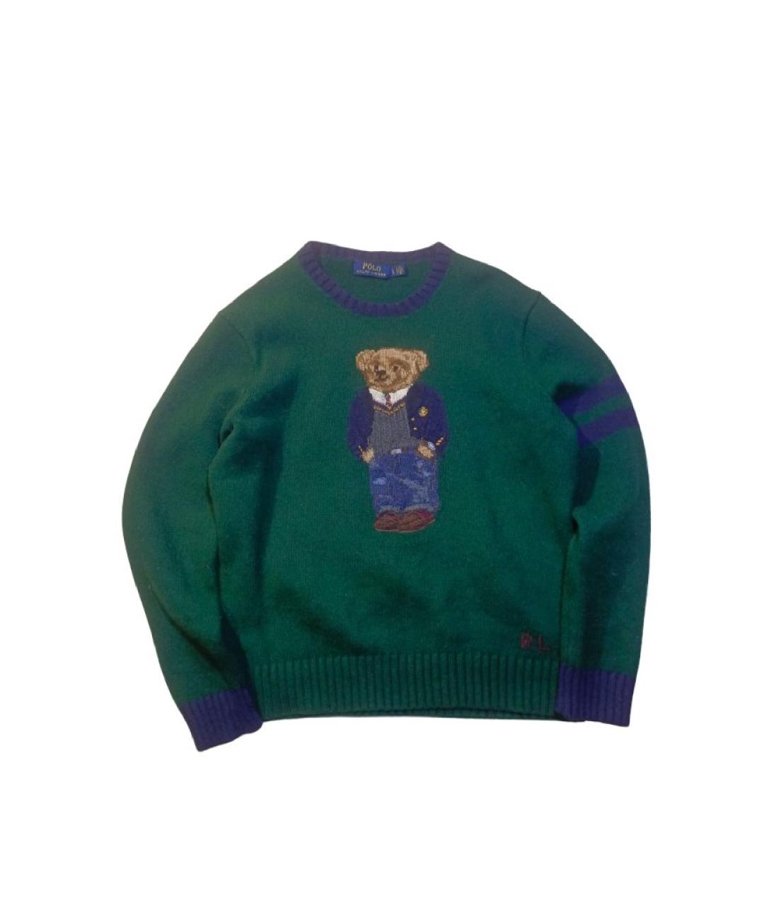 POLO RALPH LAUREN Зеленый шерстяной джемпер / свитер, фото 7