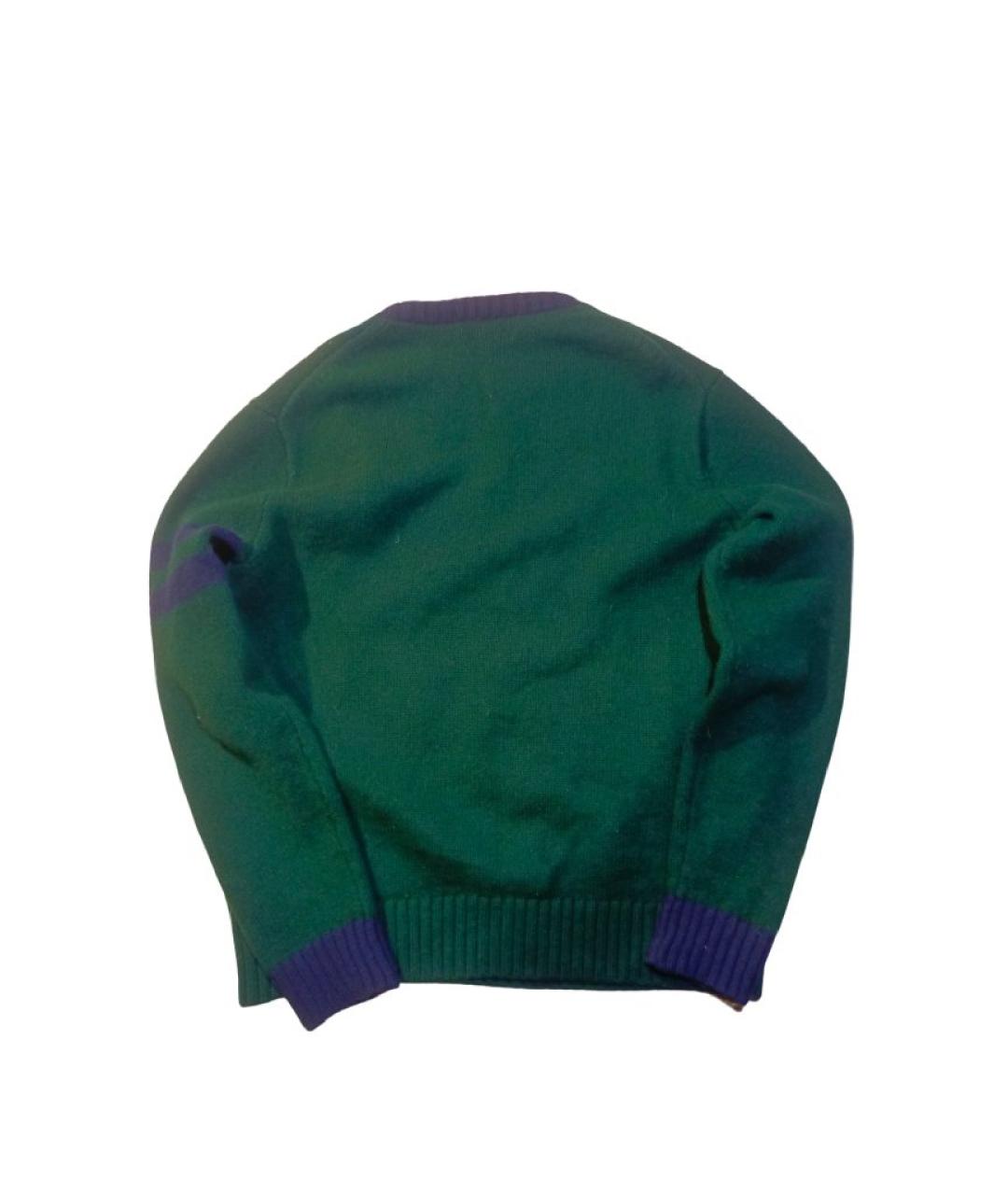 POLO RALPH LAUREN Зеленый шерстяной джемпер / свитер, фото 2