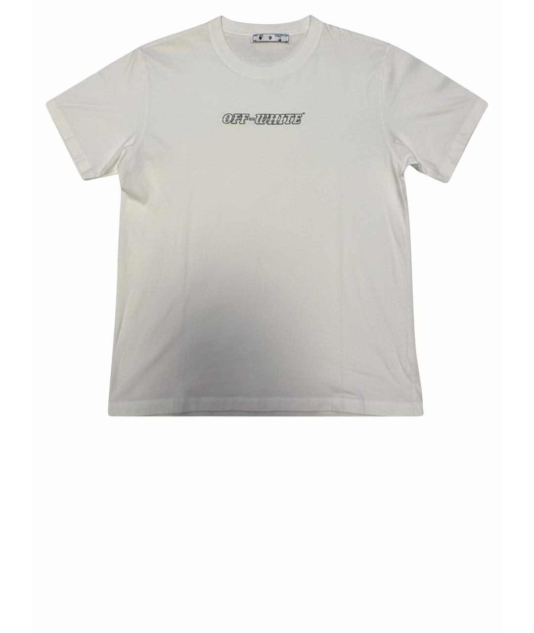 OFF-WHITE Белая хлопковая футболка, фото 1