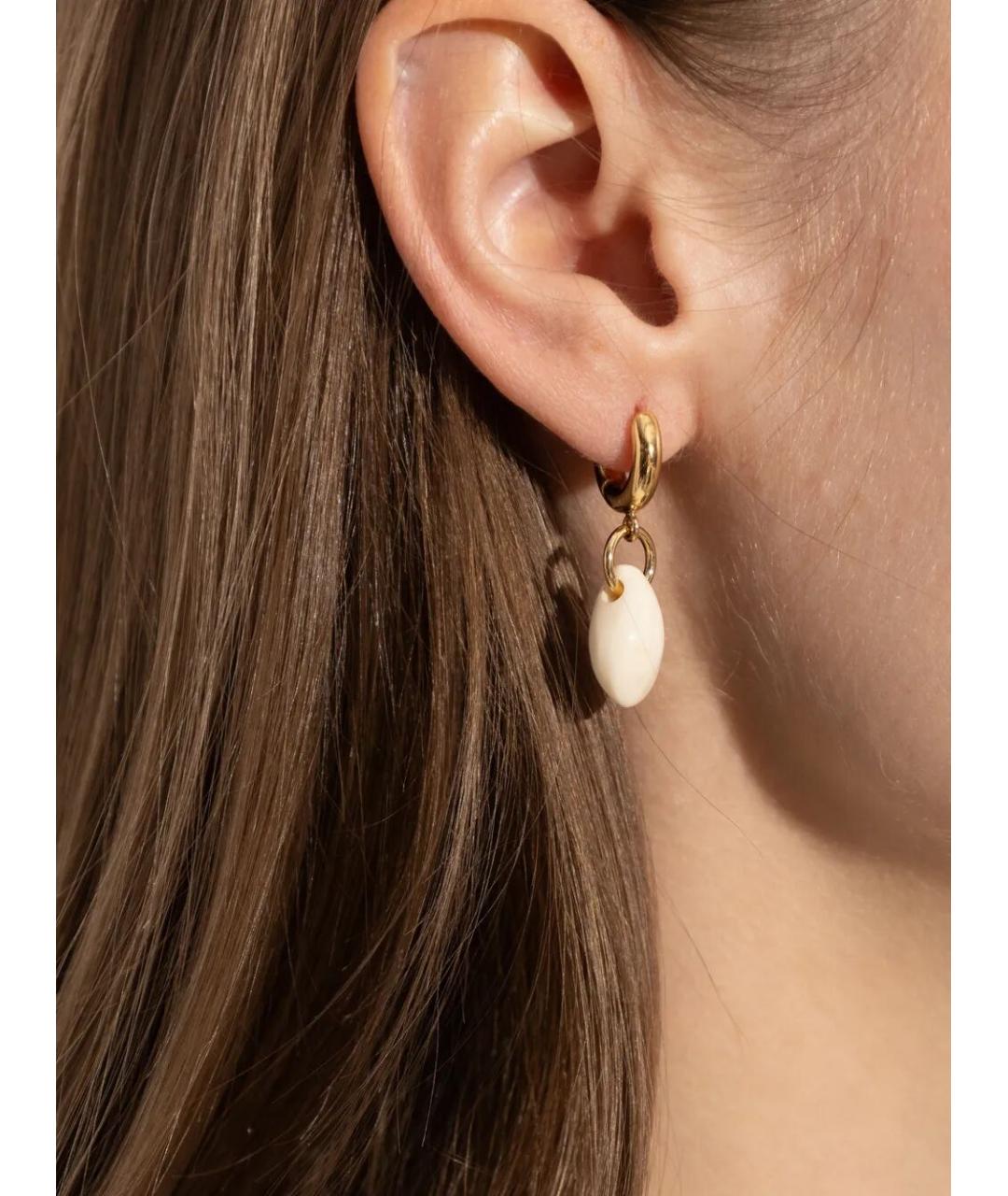 ISABEL MARANT Золотые металлические серьги, фото 2