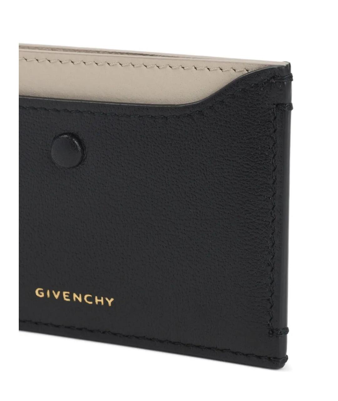 GIVENCHY Черный кожаный кардхолдер, фото 3