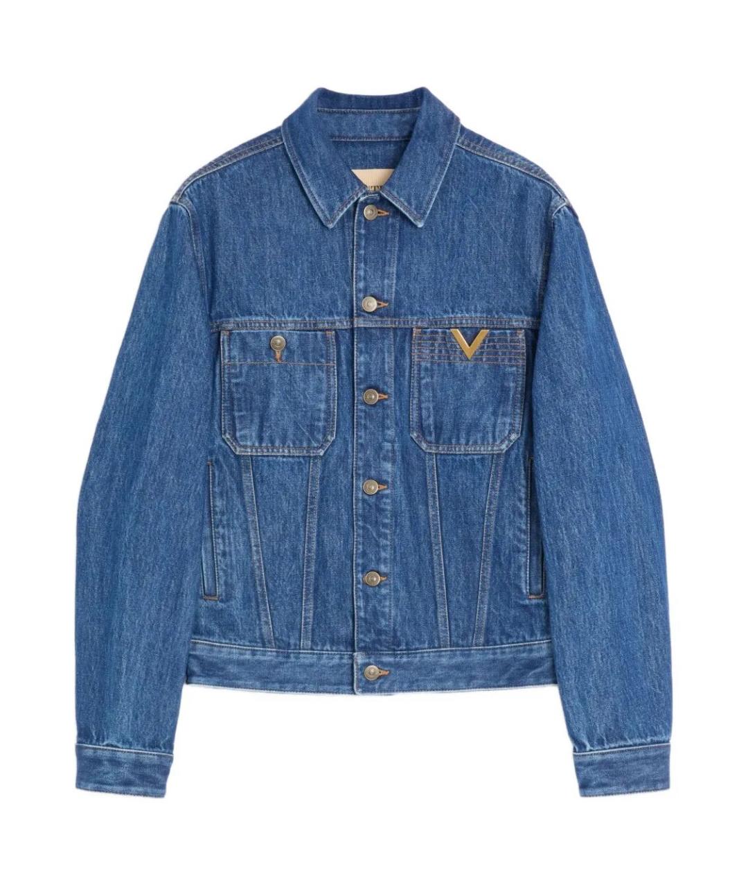 VALENTINO Синяя хлопковая куртка, фото 1