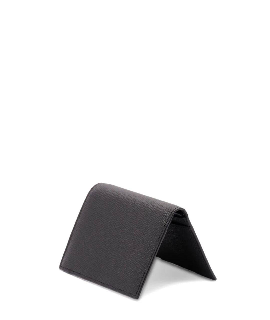 VALENTINO Черный кожаный кошелек, фото 3