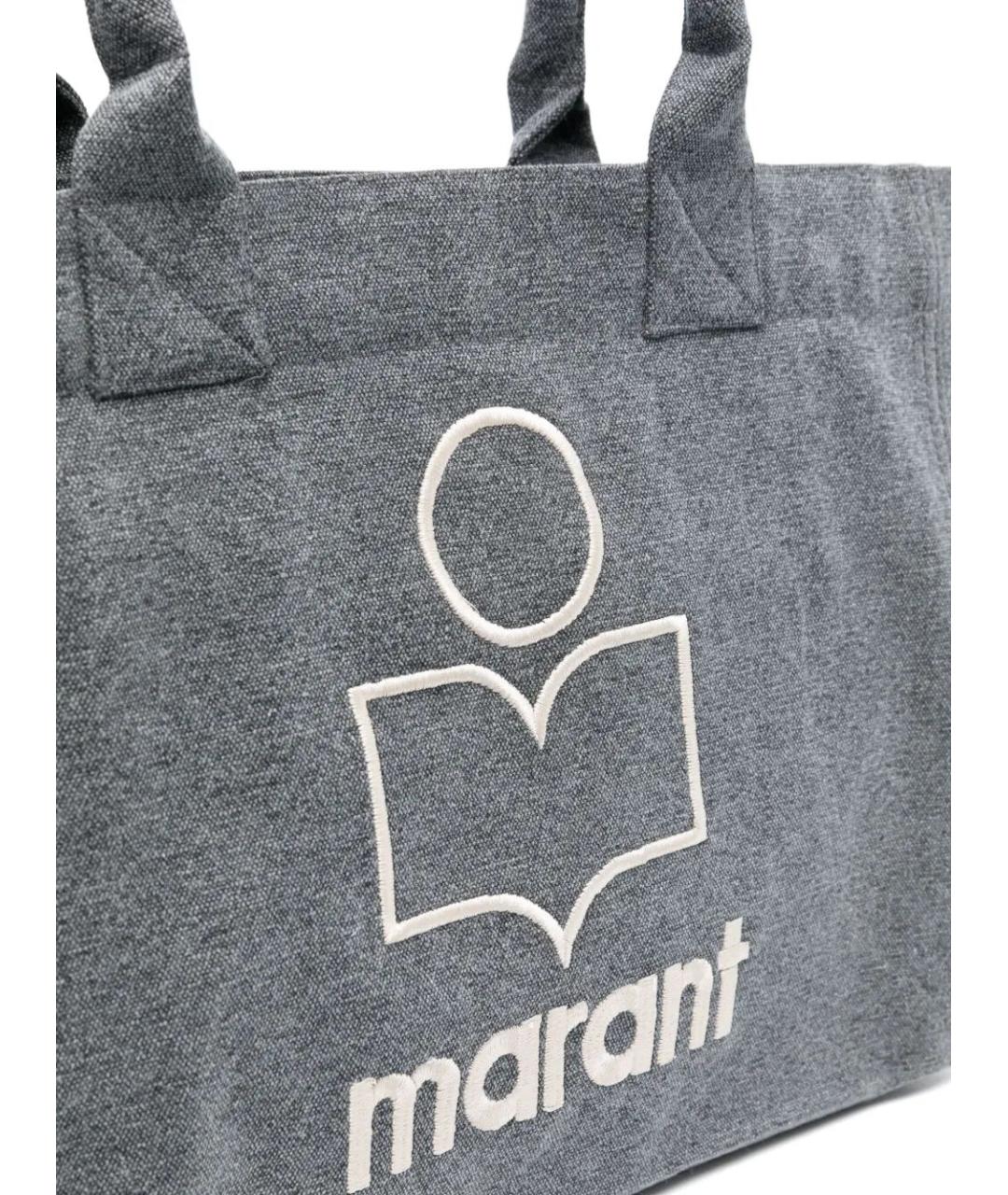 ISABEL MARANT Серая тканевая сумка тоут, фото 5