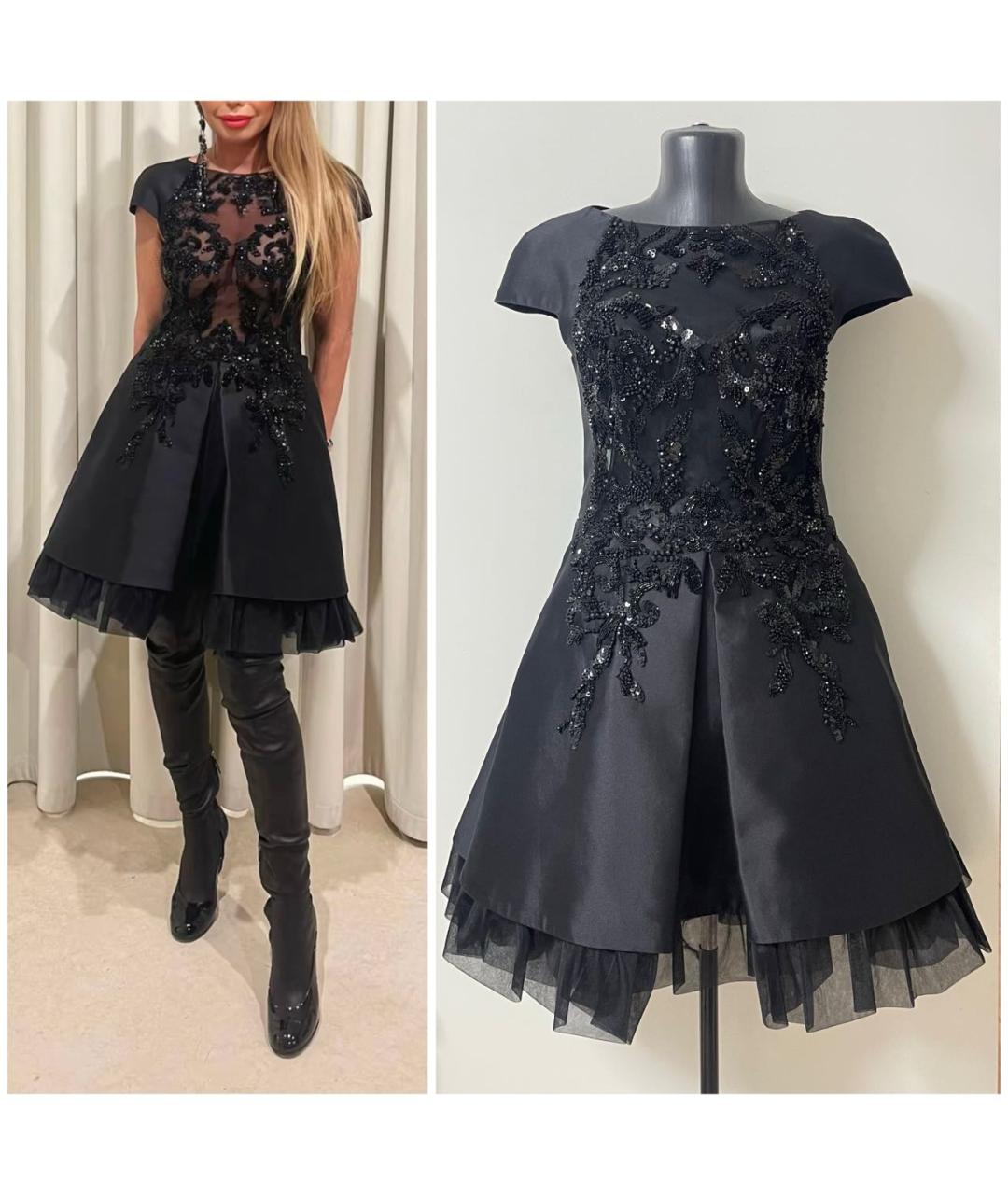 ZUHAIR MURAD Черное шелковое коктейльное платье, фото 3