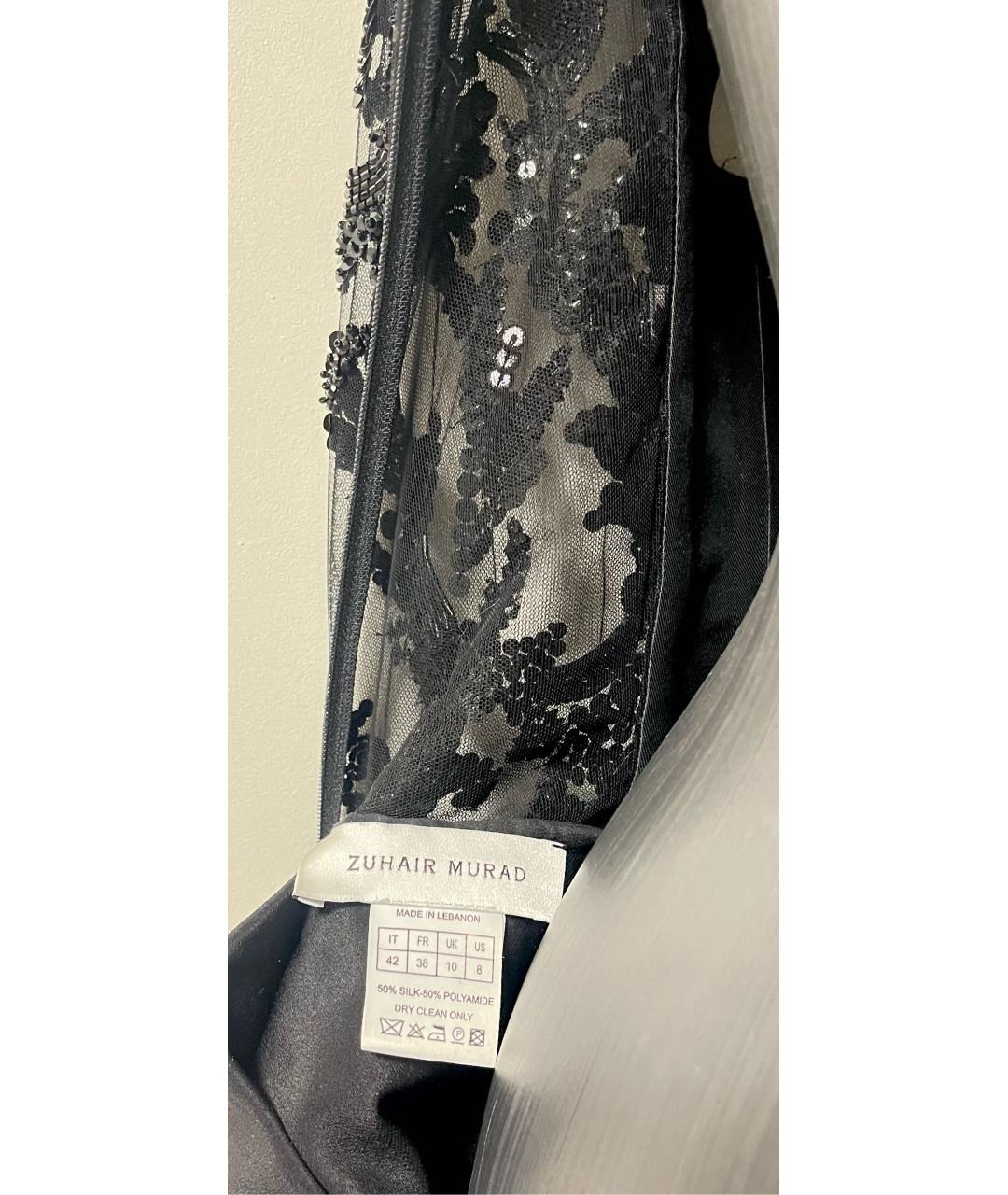 ZUHAIR MURAD Черное шелковое коктейльное платье, фото 7