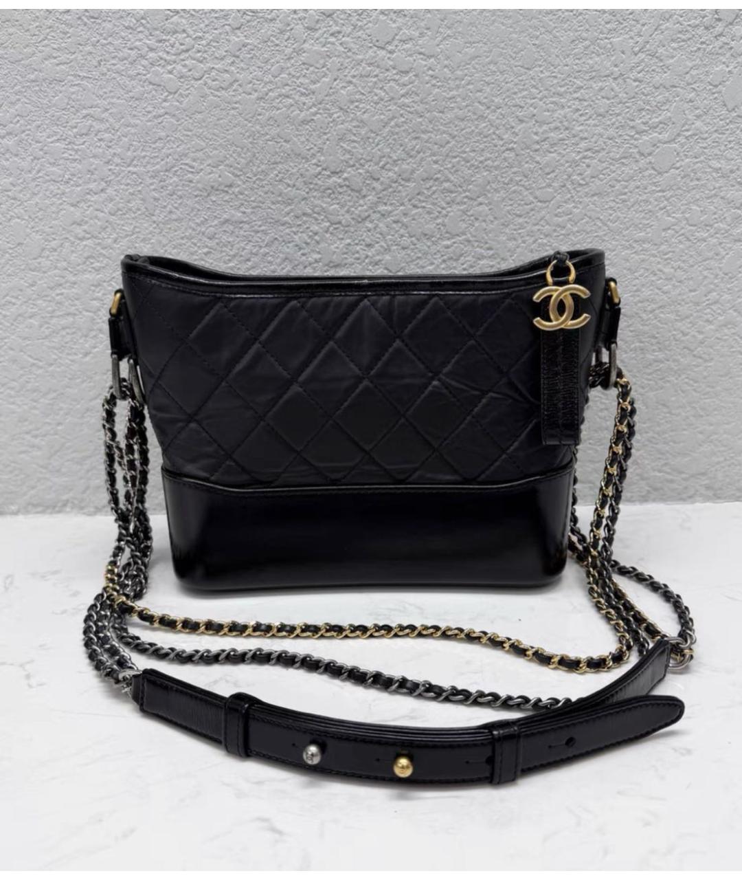 CHANEL Черная кожаная сумка через плечо, фото 2