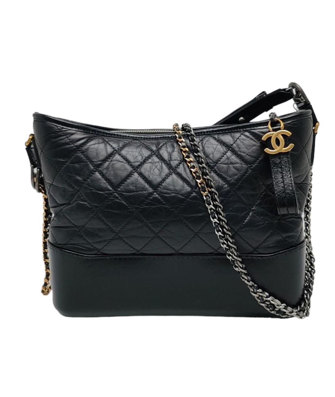 CHANEL Черная кожаная сумка через плечо, фото 1