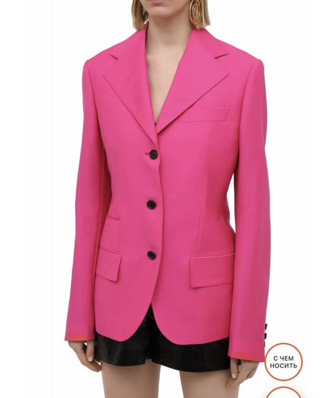 VERSACE Фуксия шерстяной жакет/пиджак, фото 2