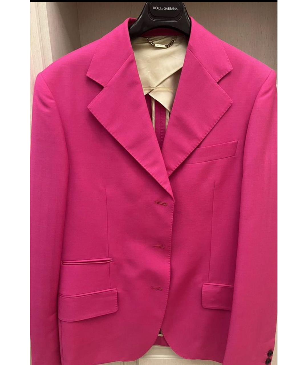 VERSACE Фуксия шерстяной жакет/пиджак, фото 6