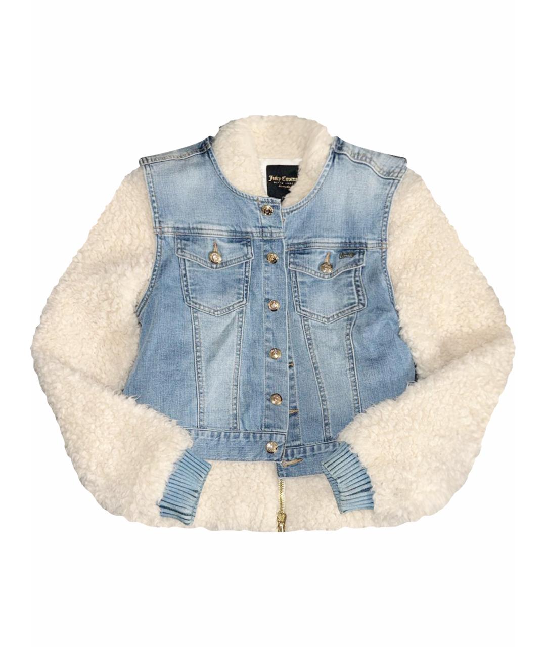 JUICY COUTURE Голубая деним дубленка, фото 1