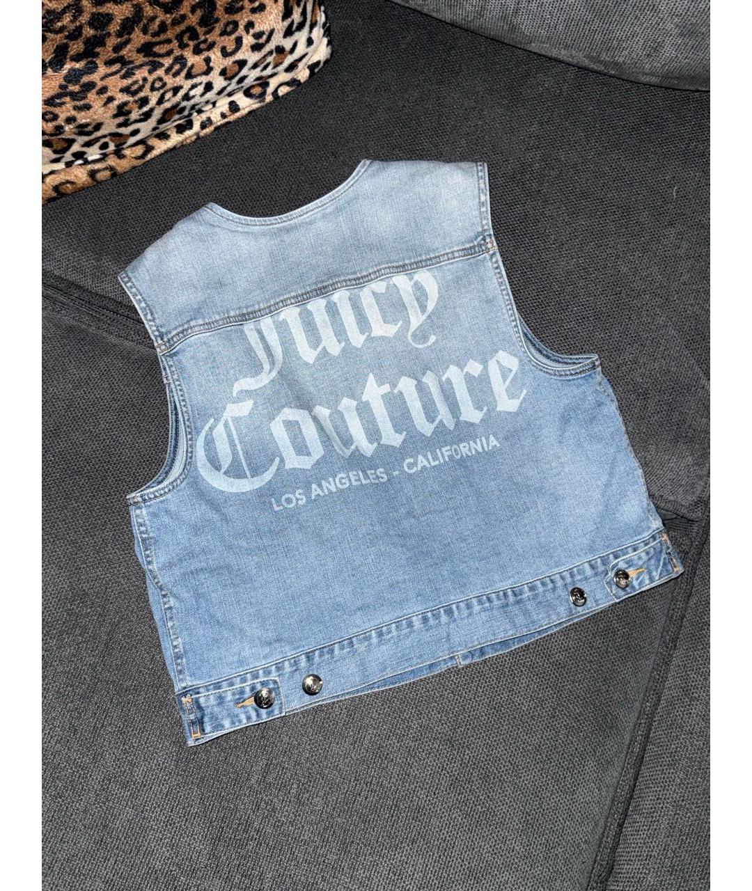 JUICY COUTURE Голубая деним дубленка, фото 4