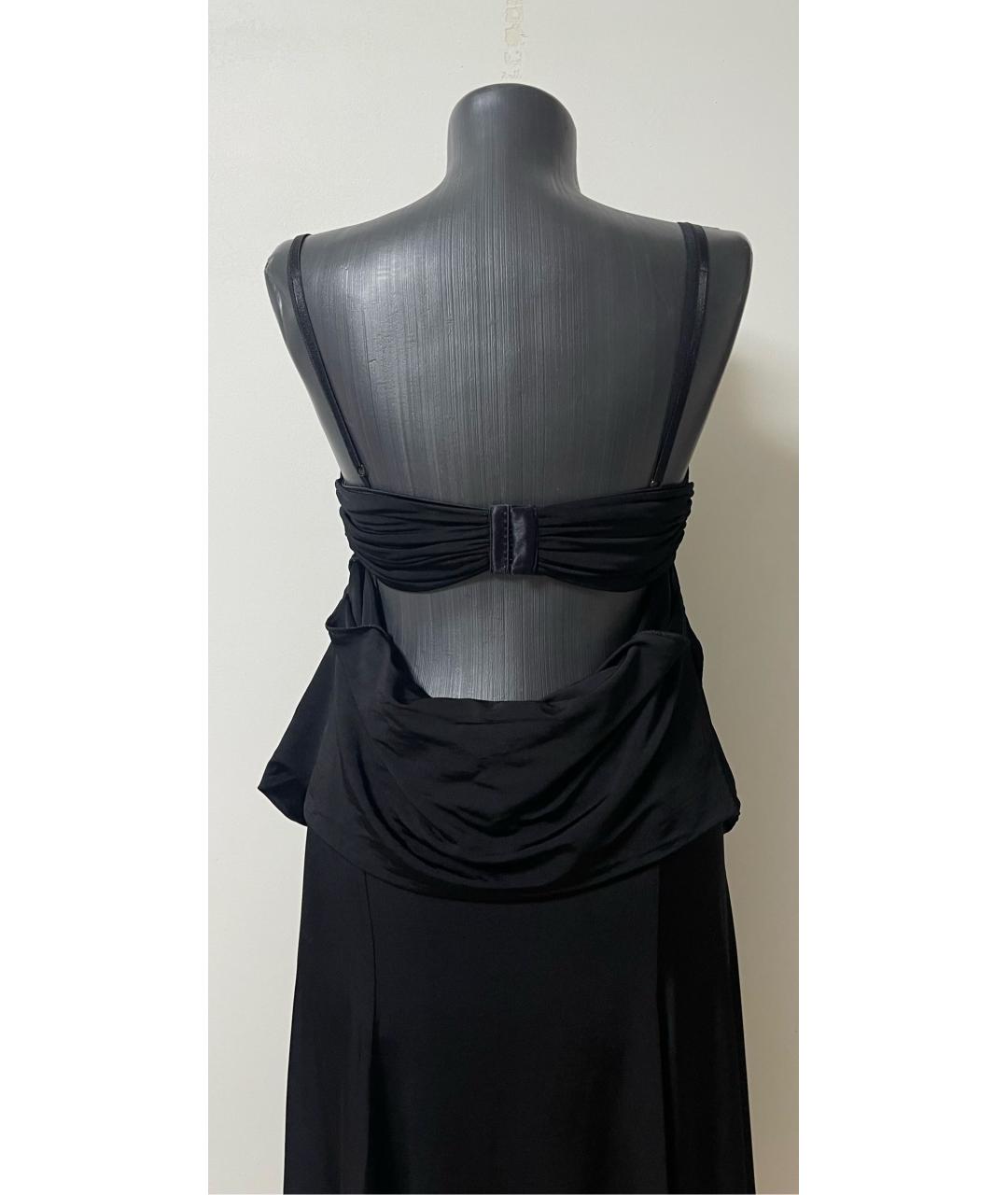 ROBERTO CAVALLI Черное полиэстеровое повседневное платье, фото 7