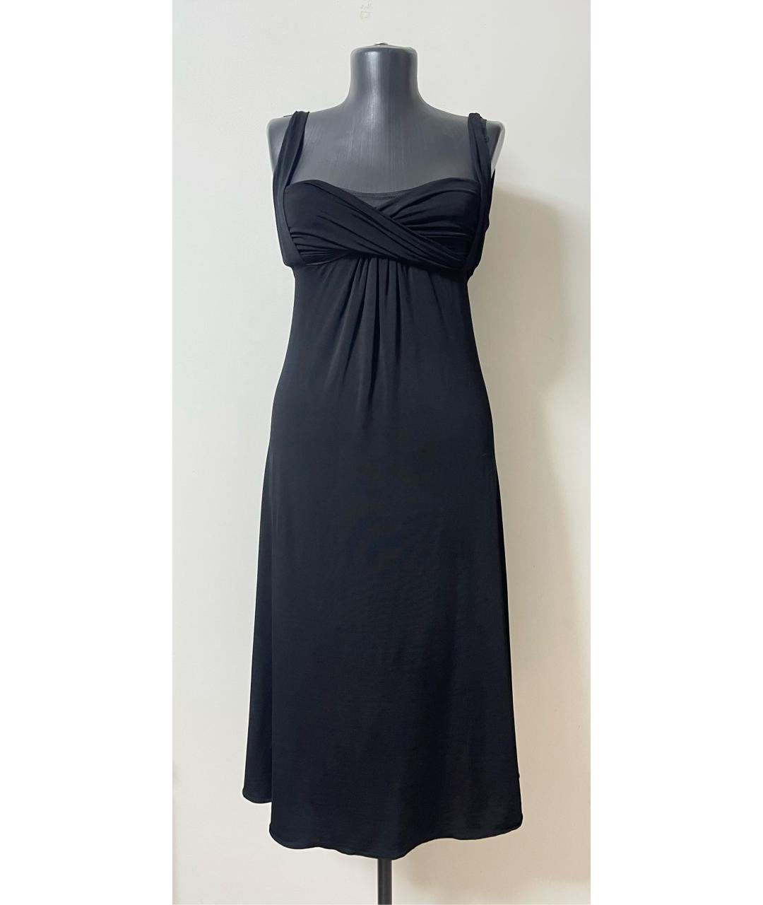 ROBERTO CAVALLI Черное полиэстеровое повседневное платье, фото 9