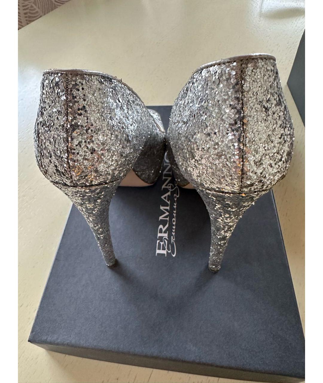 MIU MIU Серебряные кожаные туфли, фото 4