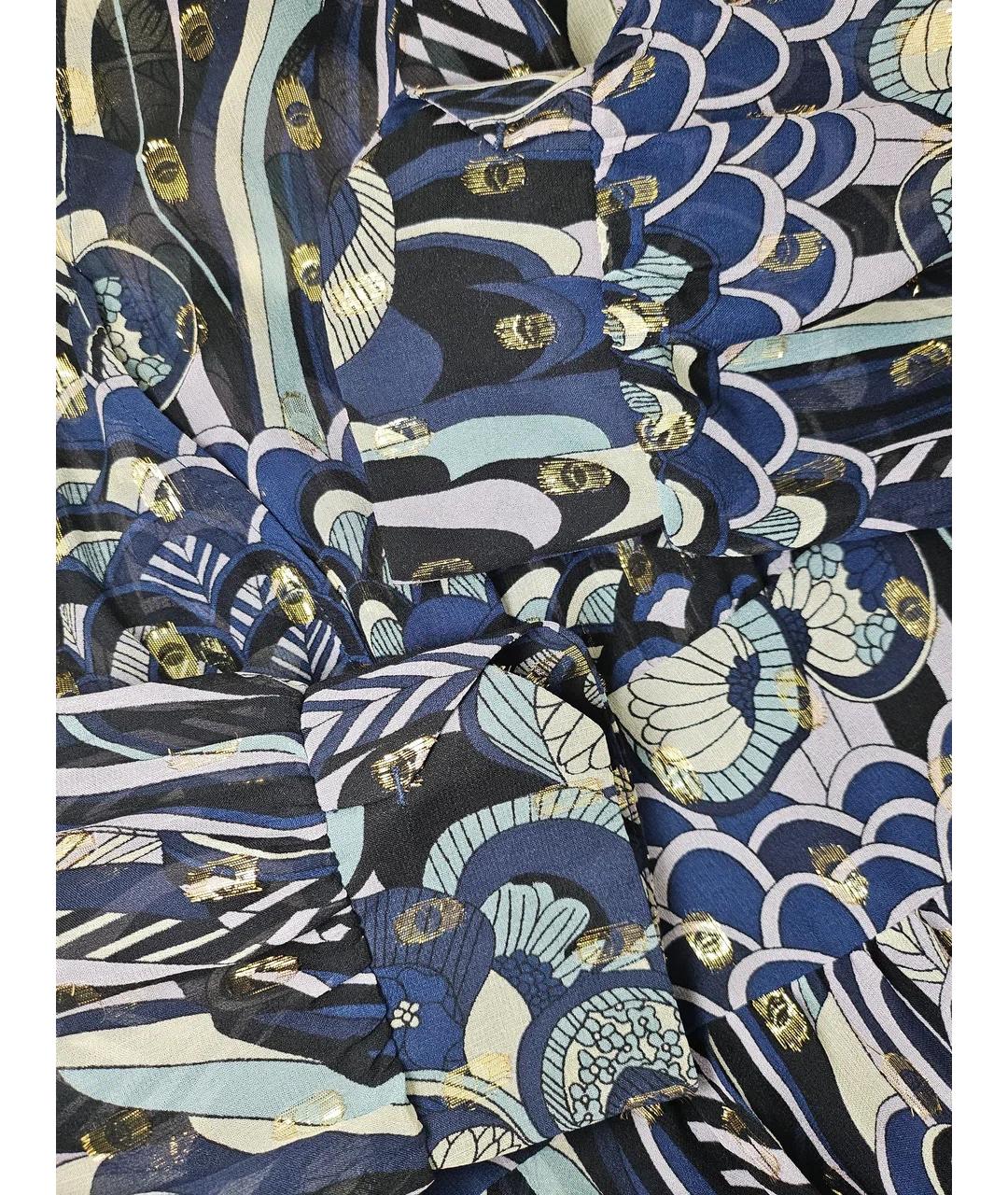 ZADIG & VOLTAIRE Синее шелковое вечернее платье, фото 4