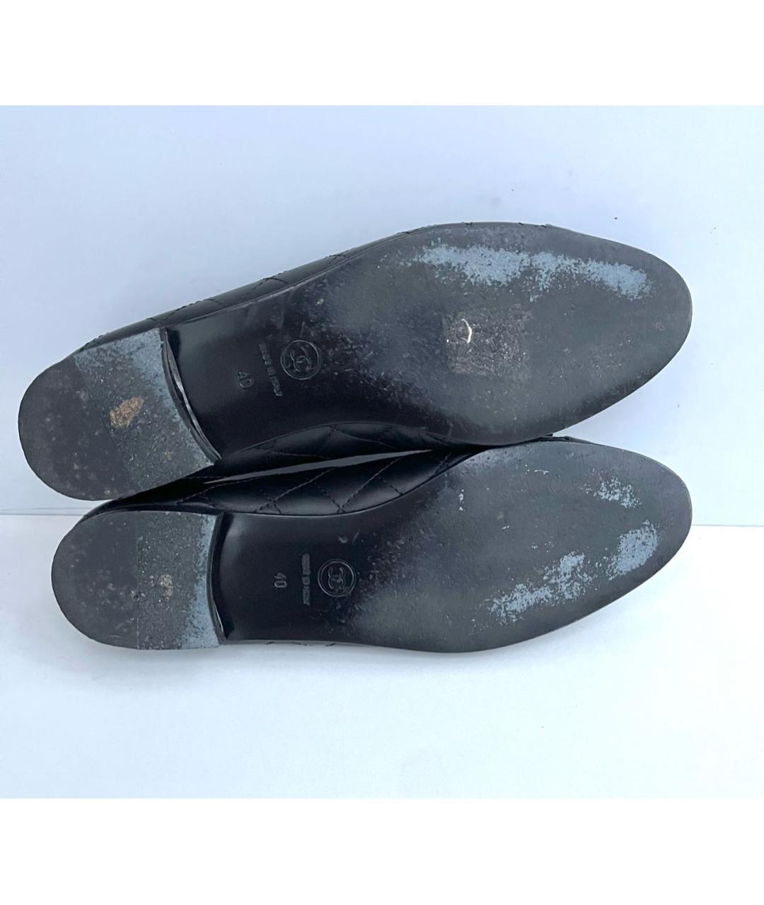 CHANEL Черные кожаные балетки, фото 7