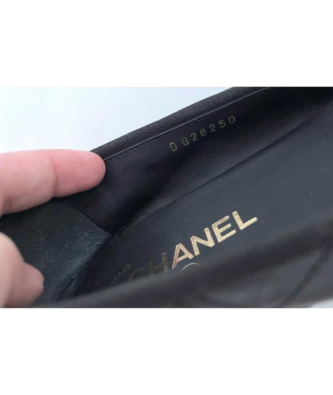 CHANEL Черные кожаные балетки, фото 8