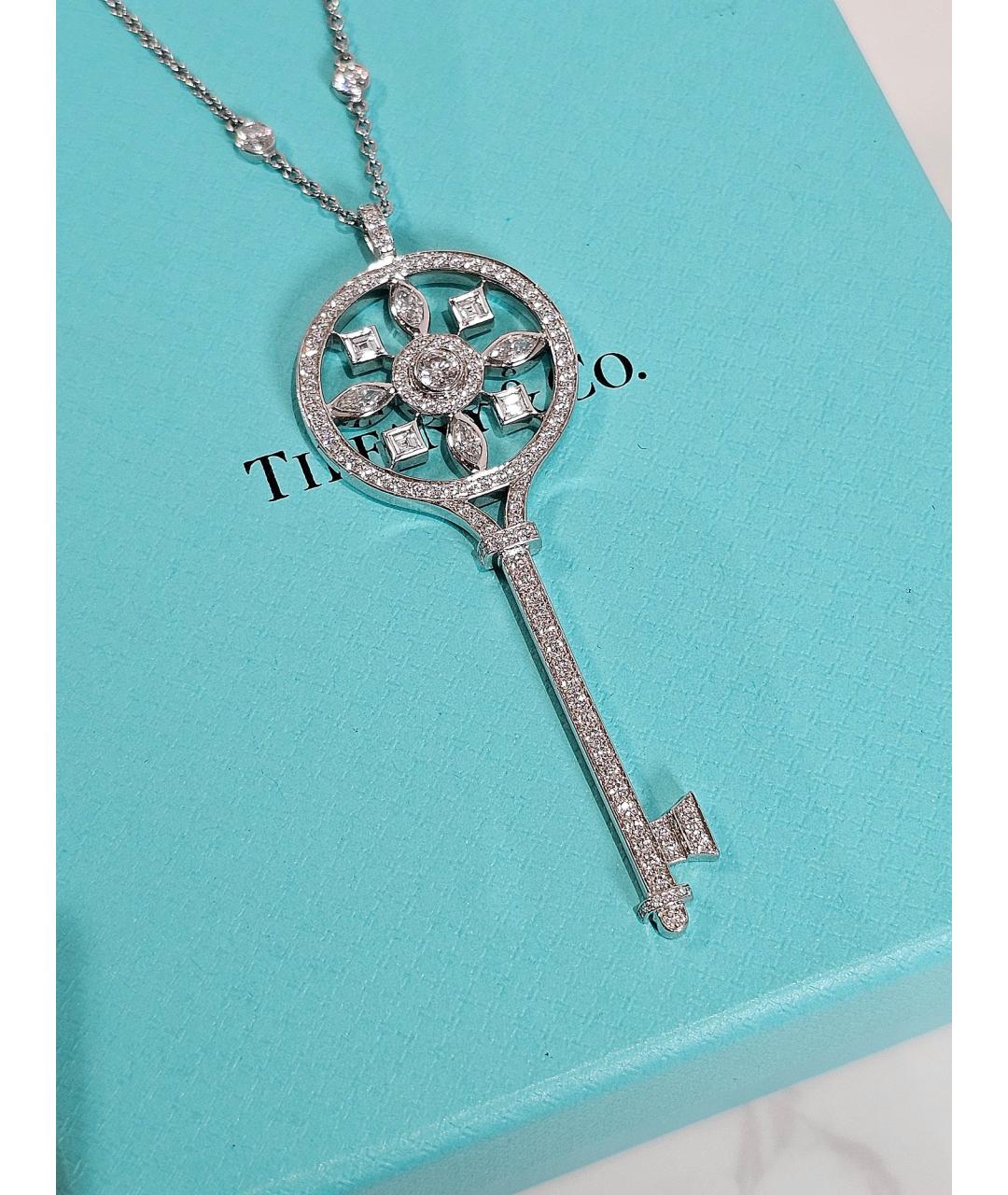 TIFFANY&CO Серебряное платиновое колье, фото 3