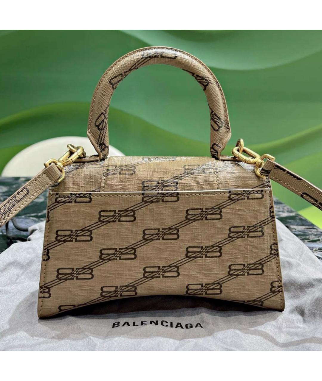 BALENCIAGA Бежевая кожаная сумка через плечо, фото 4