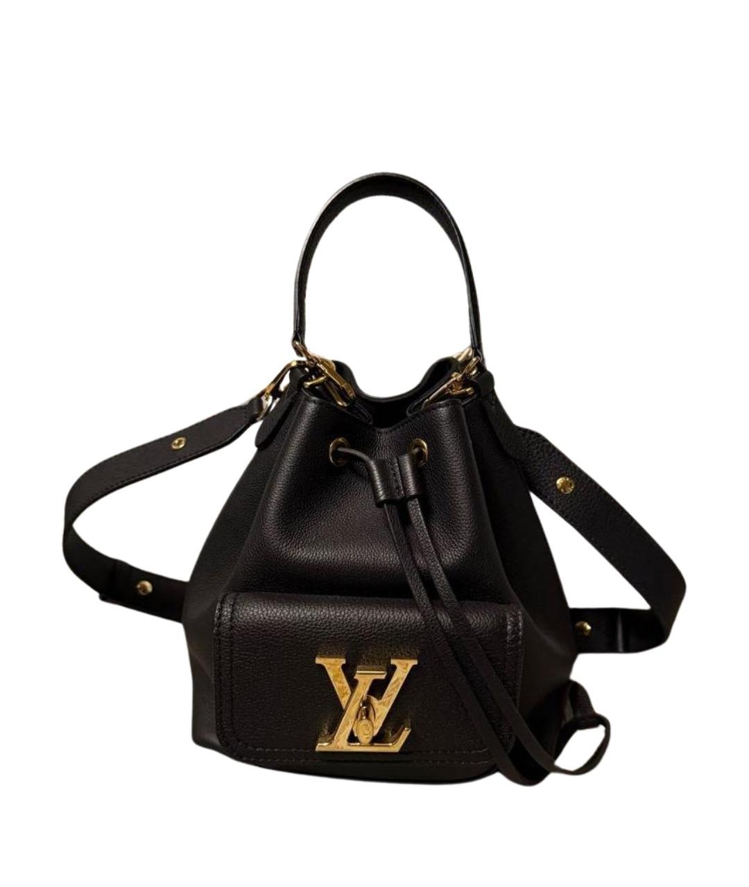 LOUIS VUITTON Черная кожаная сумка через плечо, фото 1