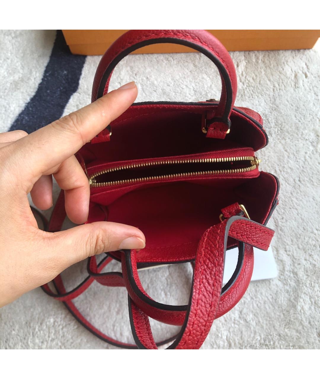 LOUIS VUITTON Красная кожаная сумка через плечо, фото 5