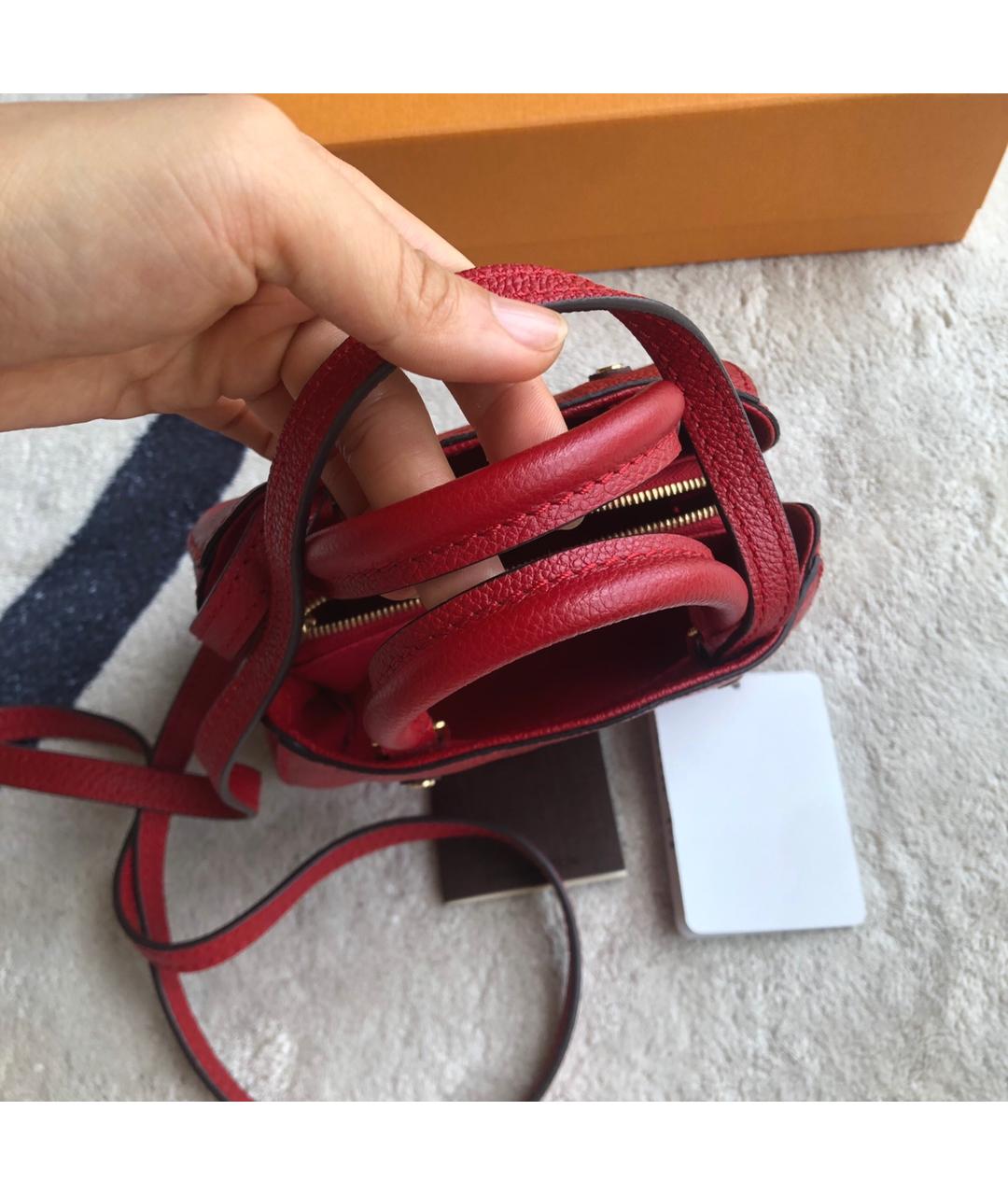 LOUIS VUITTON Красная кожаная сумка через плечо, фото 3