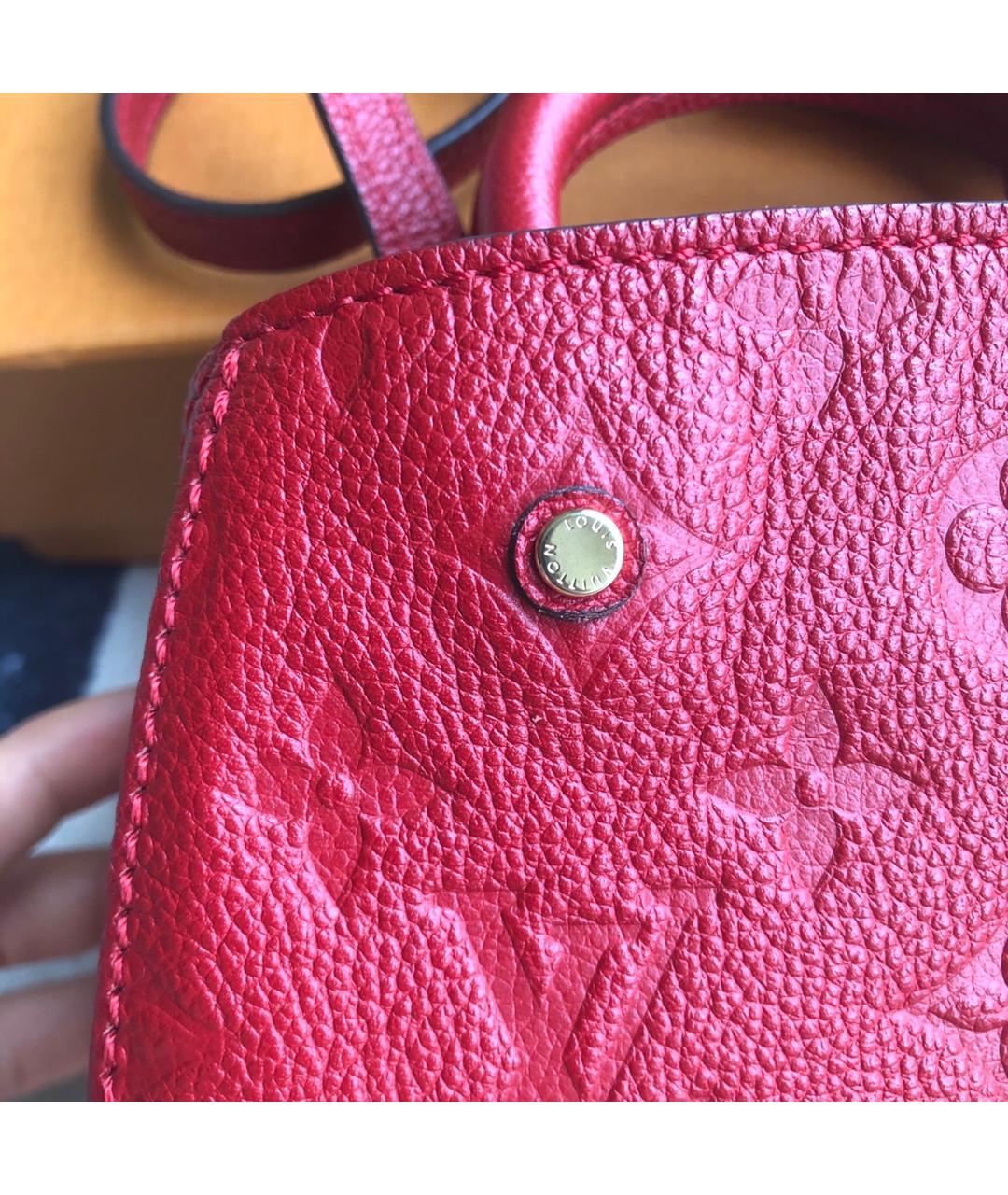 LOUIS VUITTON Красная кожаная сумка через плечо, фото 6