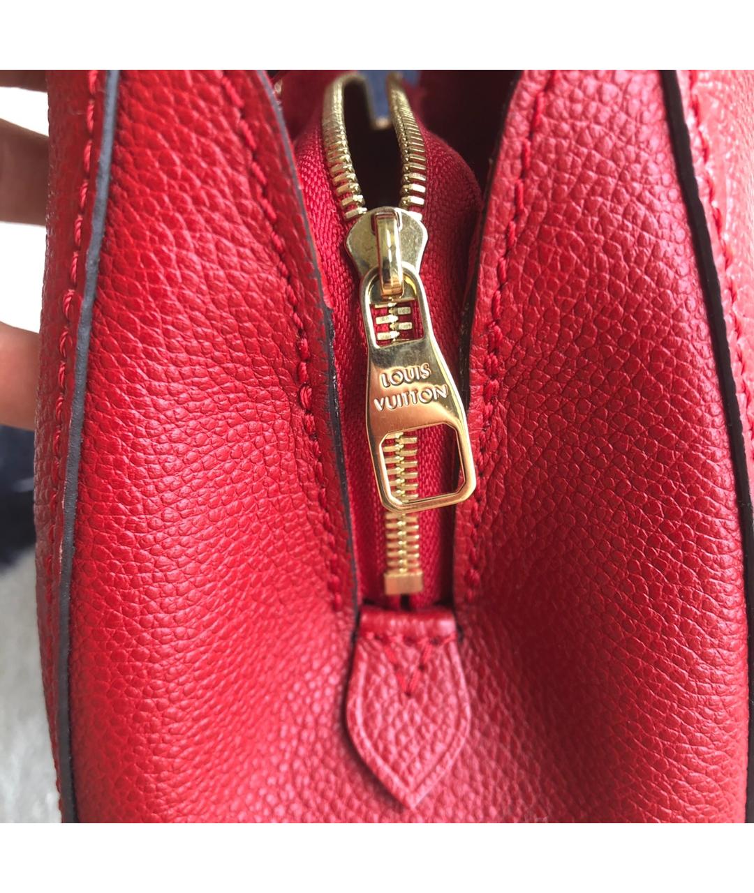 LOUIS VUITTON Красная кожаная сумка через плечо, фото 7