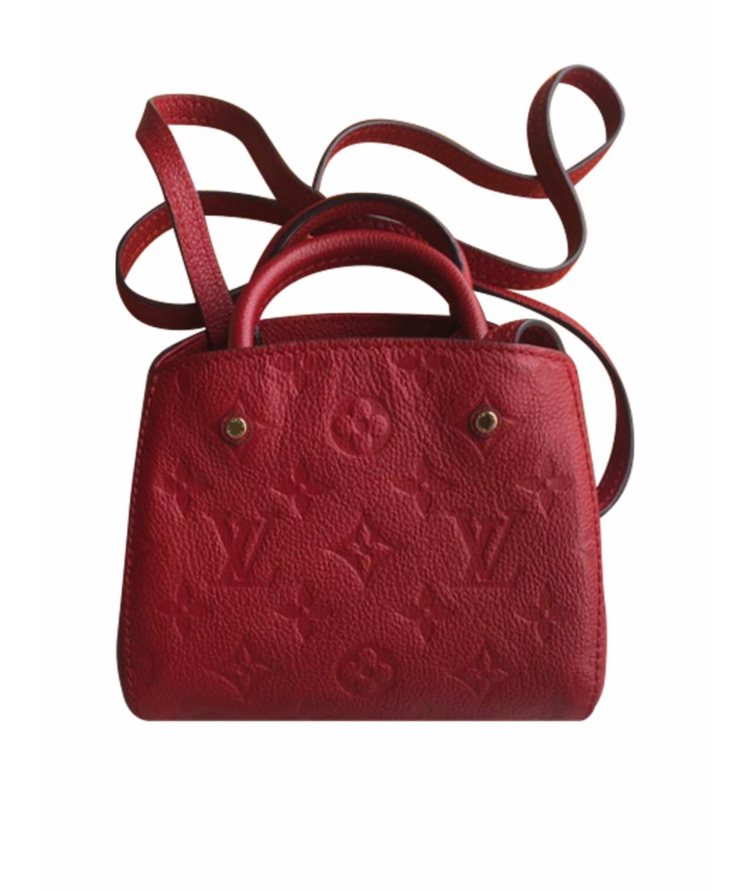 LOUIS VUITTON Красная кожаная сумка через плечо, фото 1