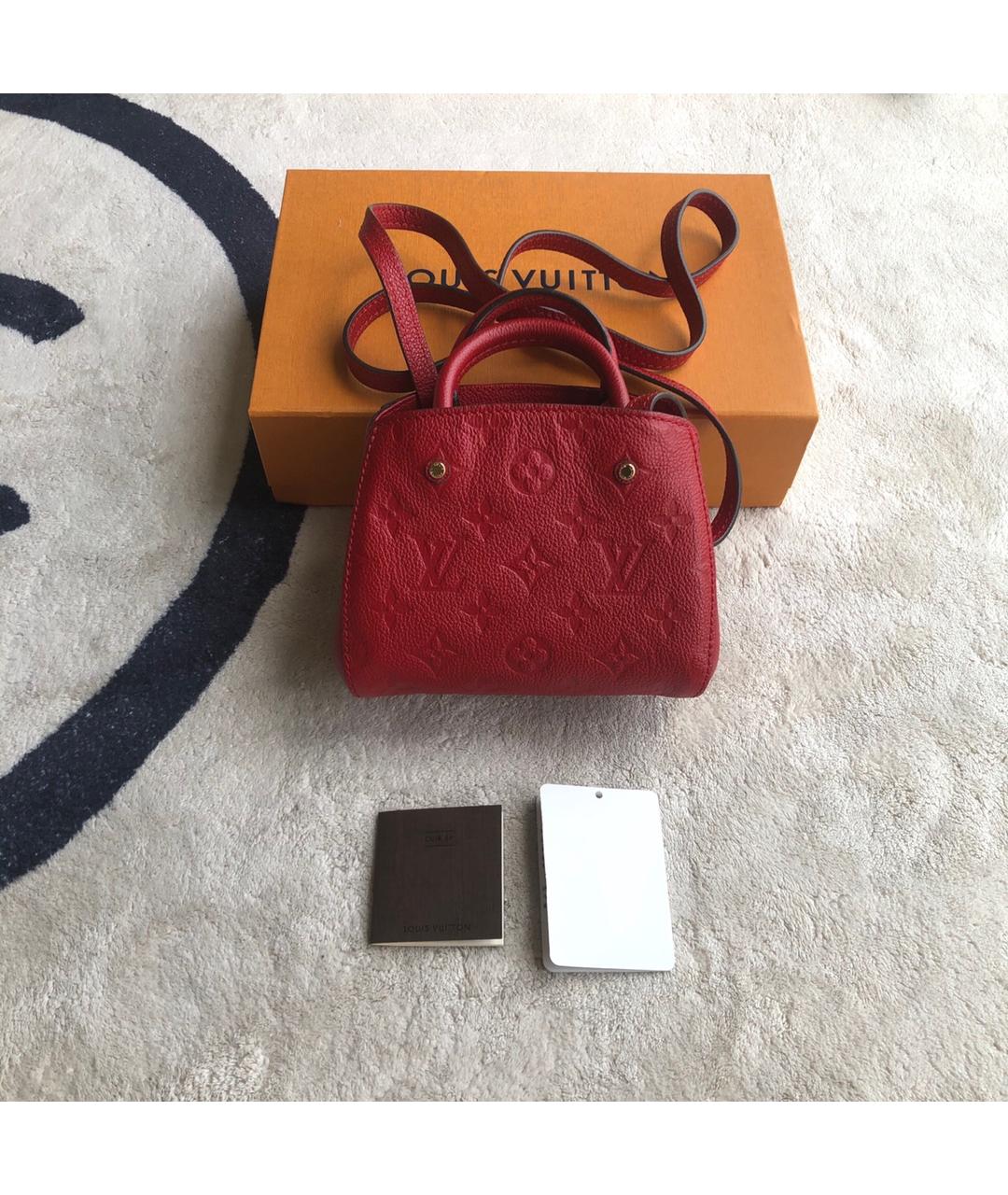 LOUIS VUITTON Красная кожаная сумка через плечо, фото 9