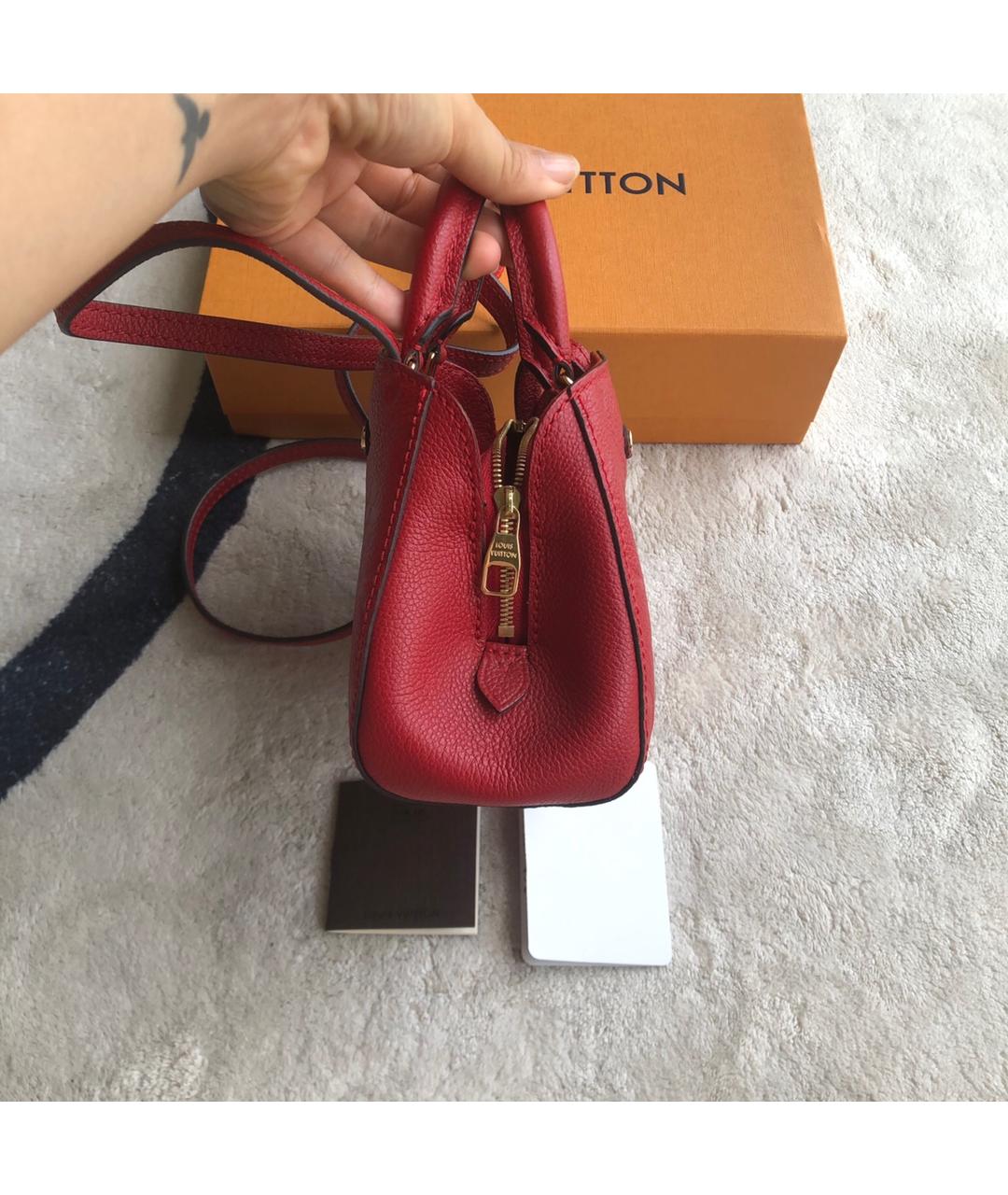 LOUIS VUITTON Красная кожаная сумка через плечо, фото 2