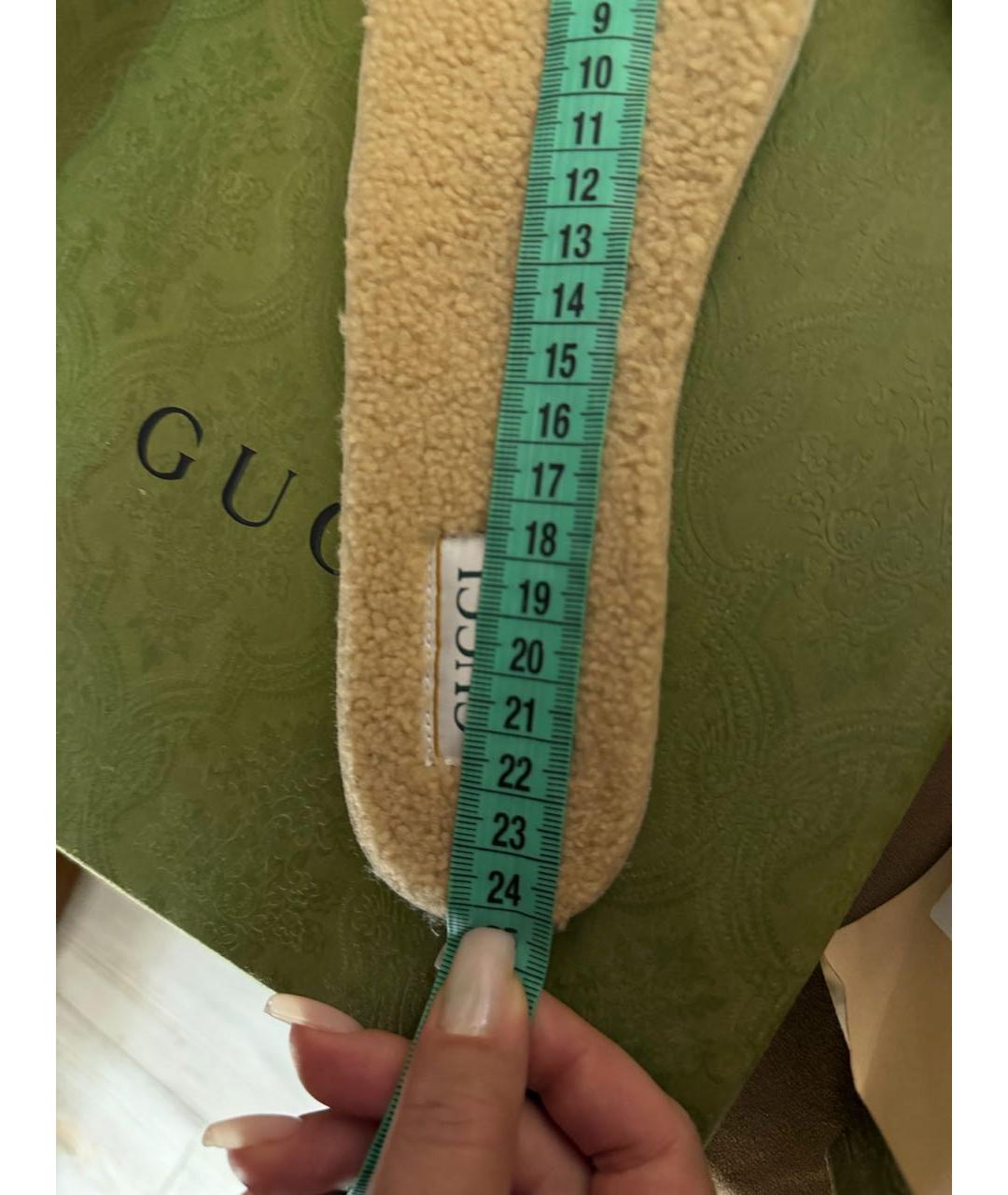 GUCCI Бежевые замшевые кеды, фото 6