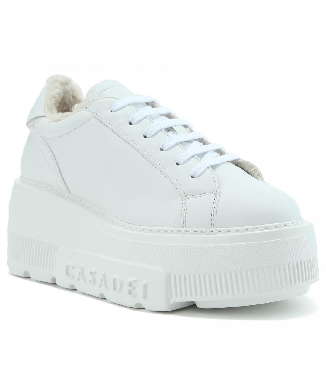CASADEI Белые кожаные кроссовки, фото 2