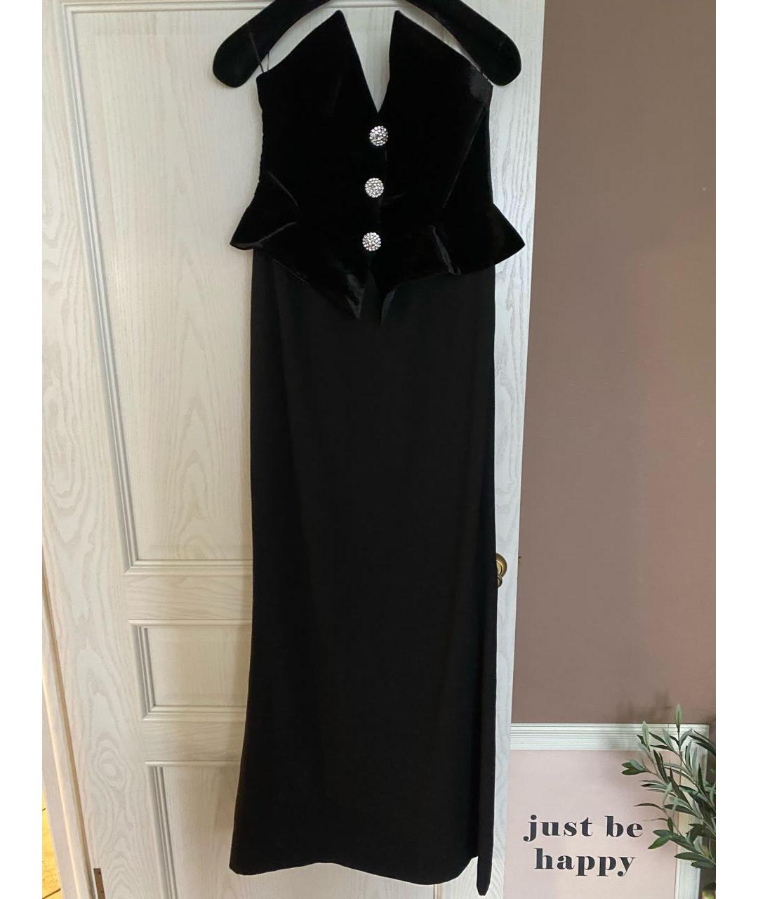 ALESSANDRA RICH Черное вискозное вечернее платье, фото 8