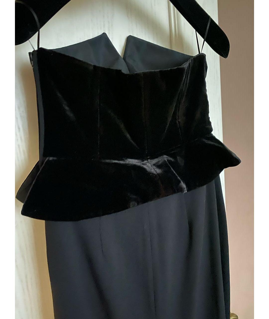 ALESSANDRA RICH Черное вискозное вечернее платье, фото 2