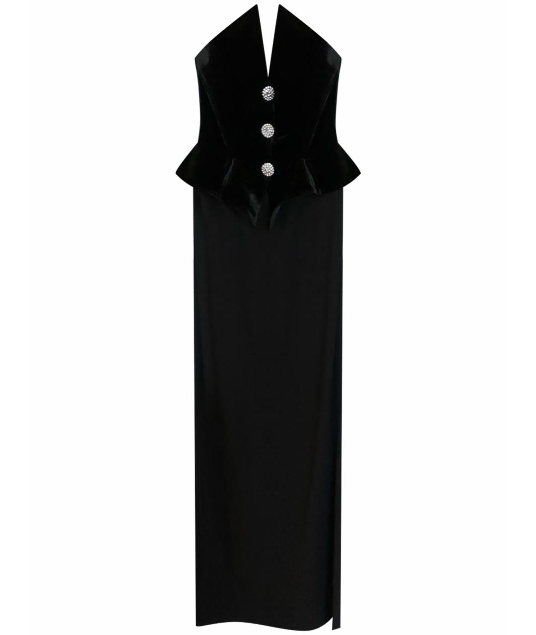 ALESSANDRA RICH Черное вискозное вечернее платье, фото 1