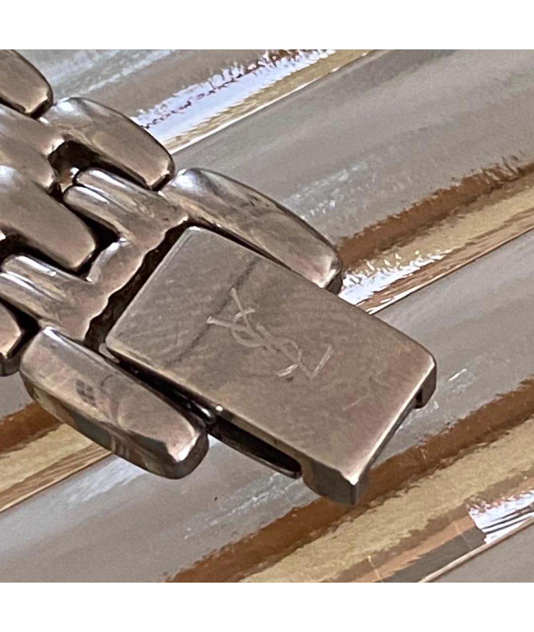 SAINT LAURENT Серебряные металлические часы, фото 3