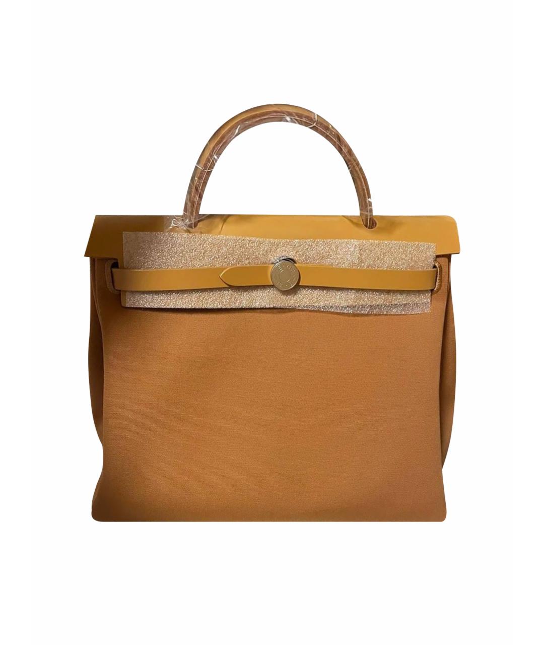 HERMES Оранжевая кожаная сумка через плечо, фото 1