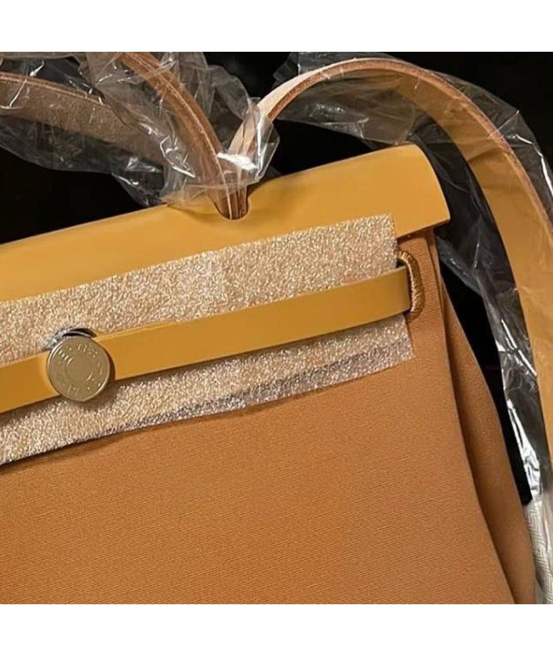 HERMES Оранжевая кожаная сумка через плечо, фото 2