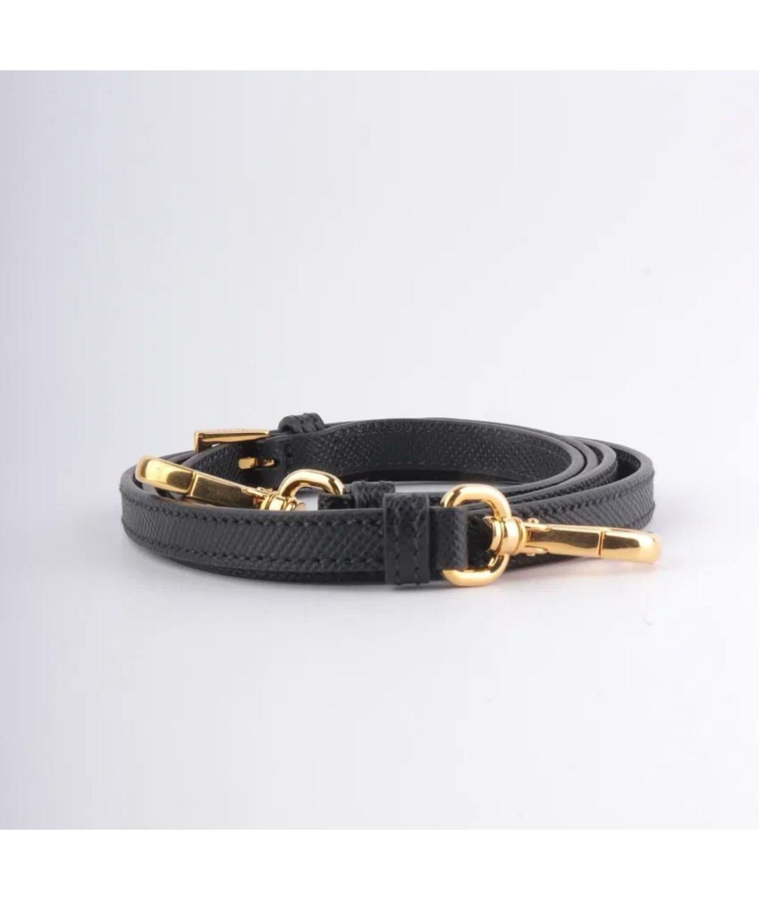 PRADA Черный кожаный ремень, фото 2