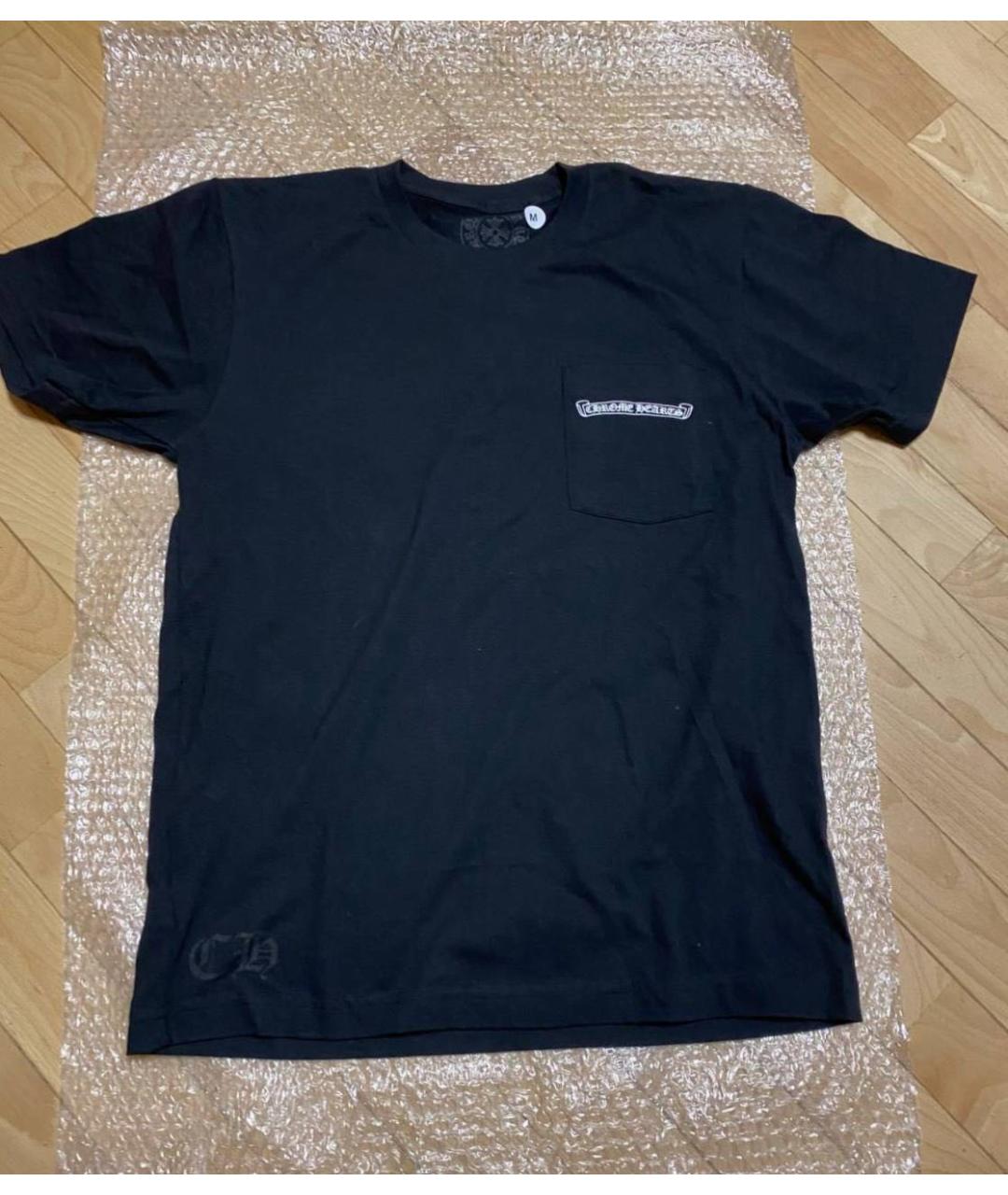 CHROME HEARTS Черная хлопковая футболка, фото 2