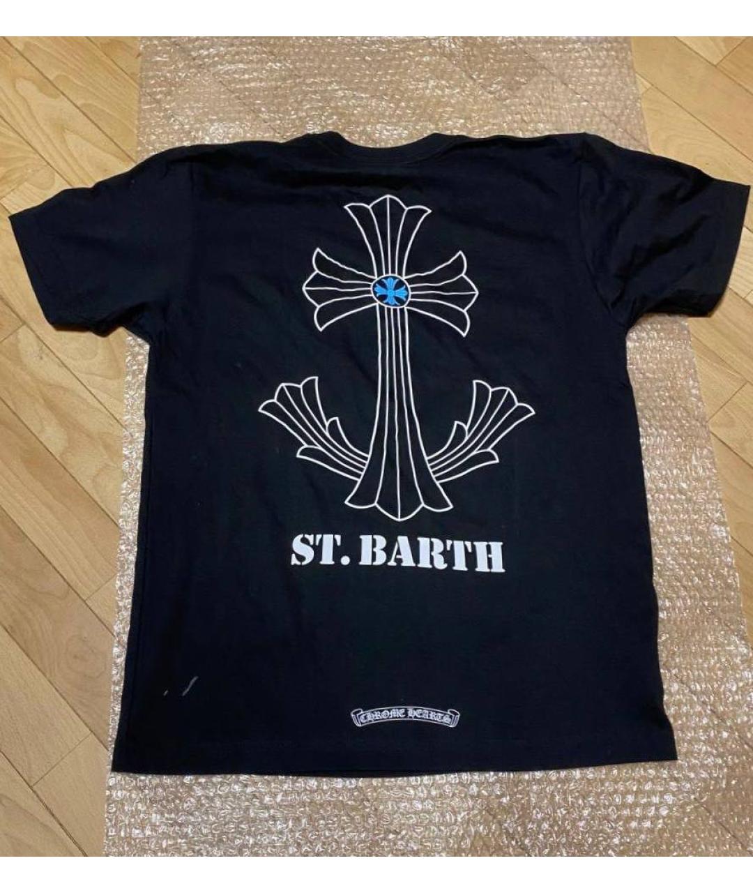 CHROME HEARTS Черная хлопковая футболка, фото 3