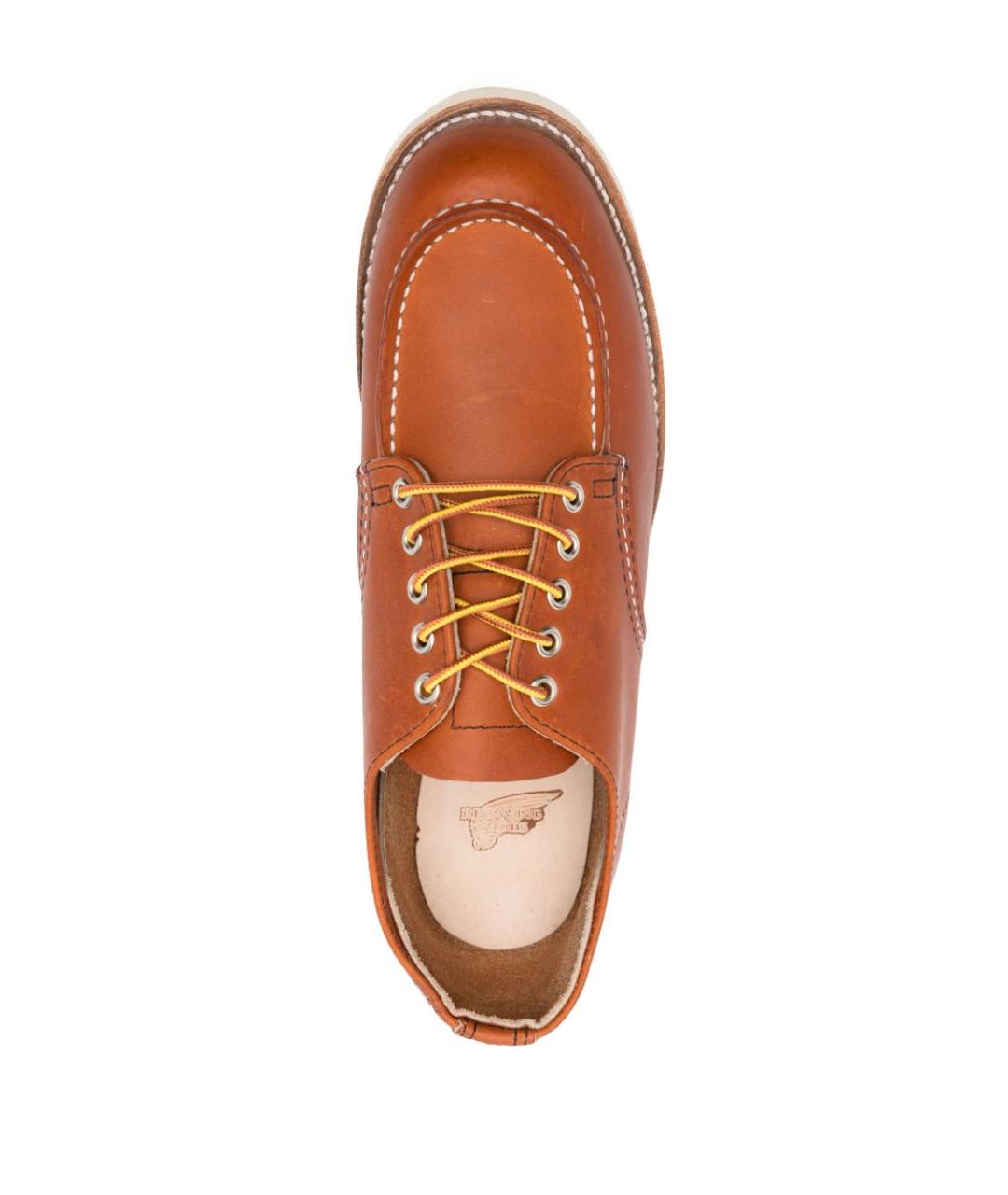RED WING Оранжевое кожаные низкие ботинки, фото 3
